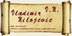 Vladimir Milojević vizit kartica